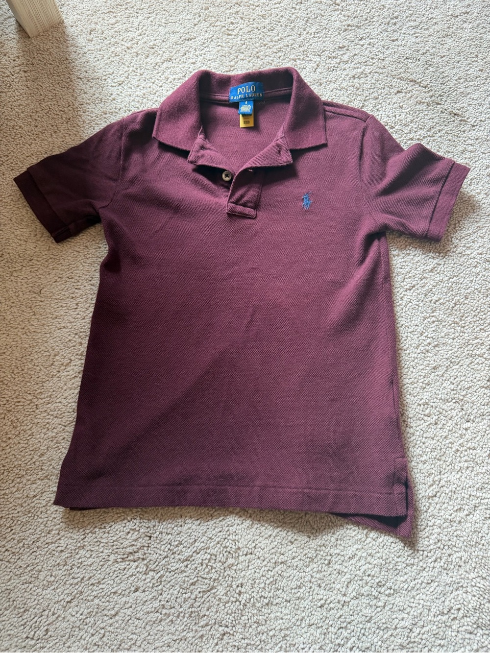 Polo by Ralph Lauren Maroon Short-Sleeve Polo with Blue Pony